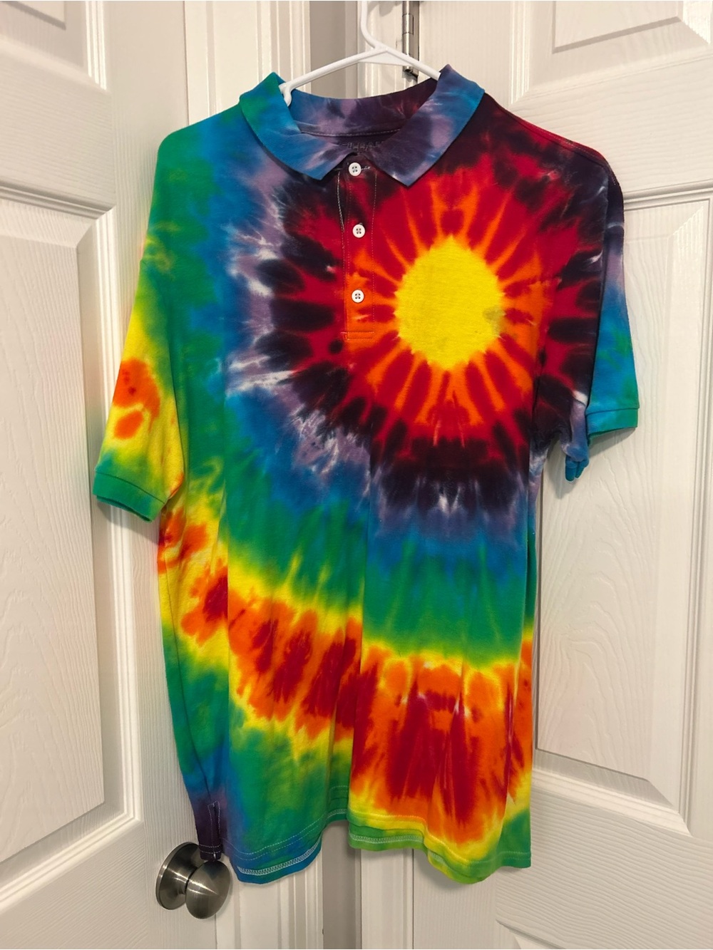 Gildan Tie-Dye Polo - Yellow, Red, Blue, Green